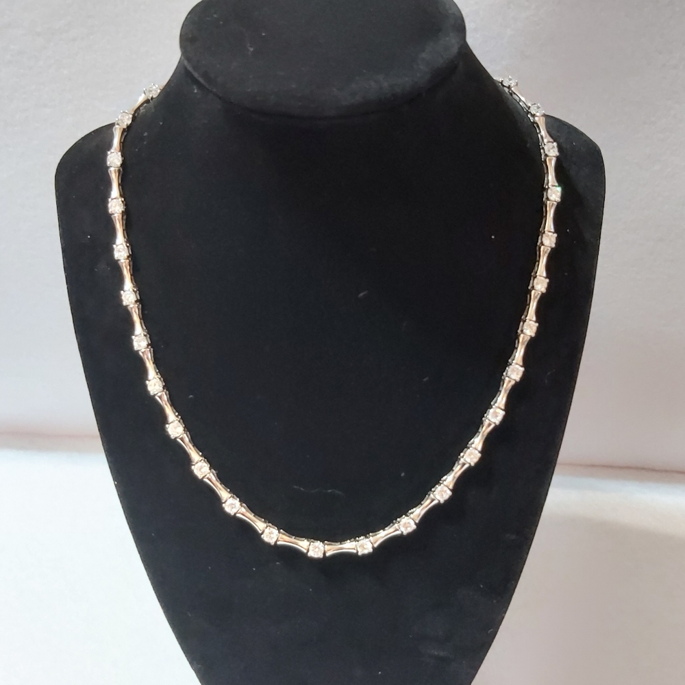 Sterling Silver Cubic Zirconia Necklace